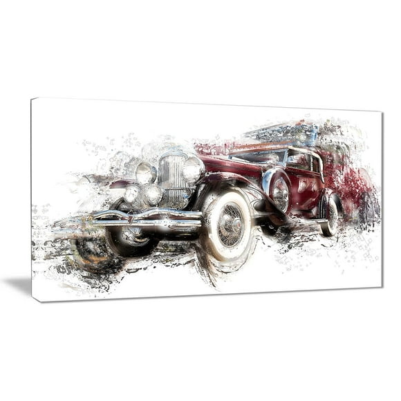 Design Art American Hot Rod Canvas Wall Art