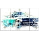 Décoration murale sur toile Design Art à motif de « Ombres voiture classique en bleu » – image 1 sur 3