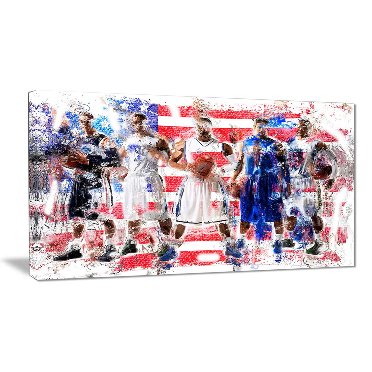 Design Art Usa Basketball Canvas Wall Art Walmart Canada