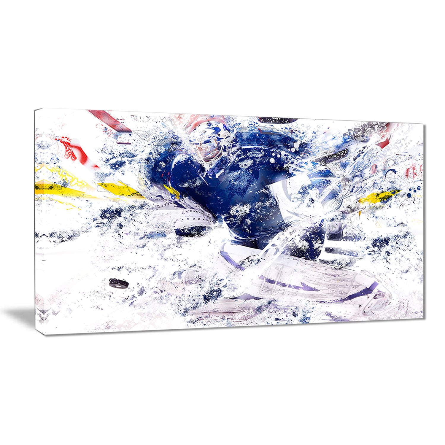 Design Art Hockey Slap Shot Canvas Wall Art Walmart Canada