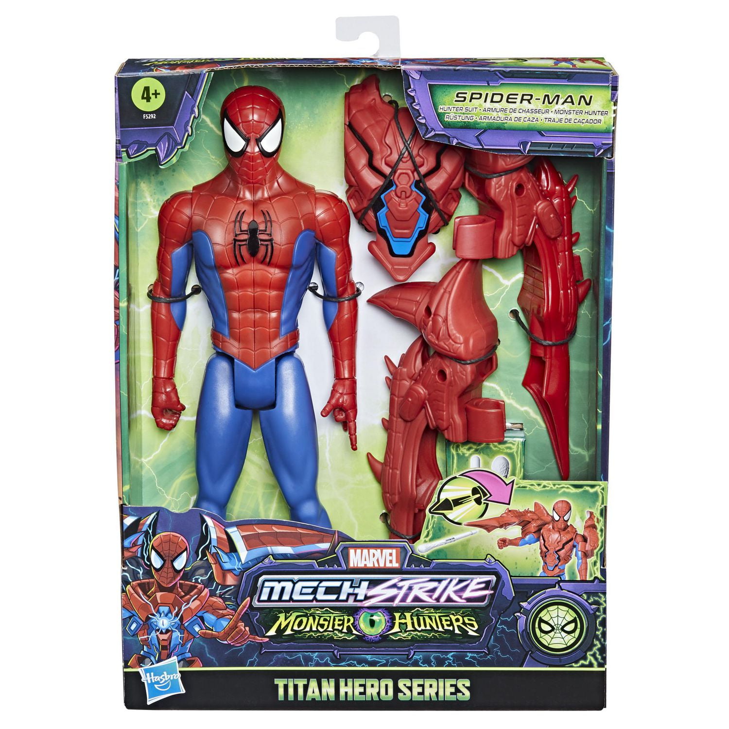 Marvel Avengers Mech Strike Monster Hunters Titan Hero Series Hunter Suit Spider Man