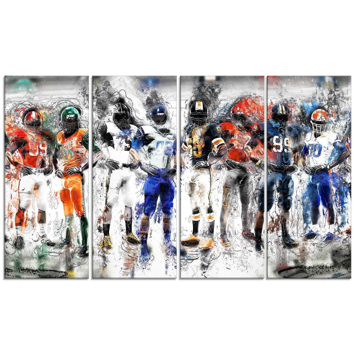 Design Art Football Team Canvas Wall Art Walmart Canada
