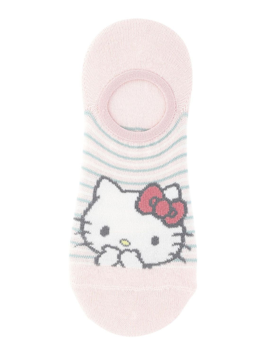Chaussettes Hello Kitty beiges pour femmes, paquet de 3, tailles 4-10