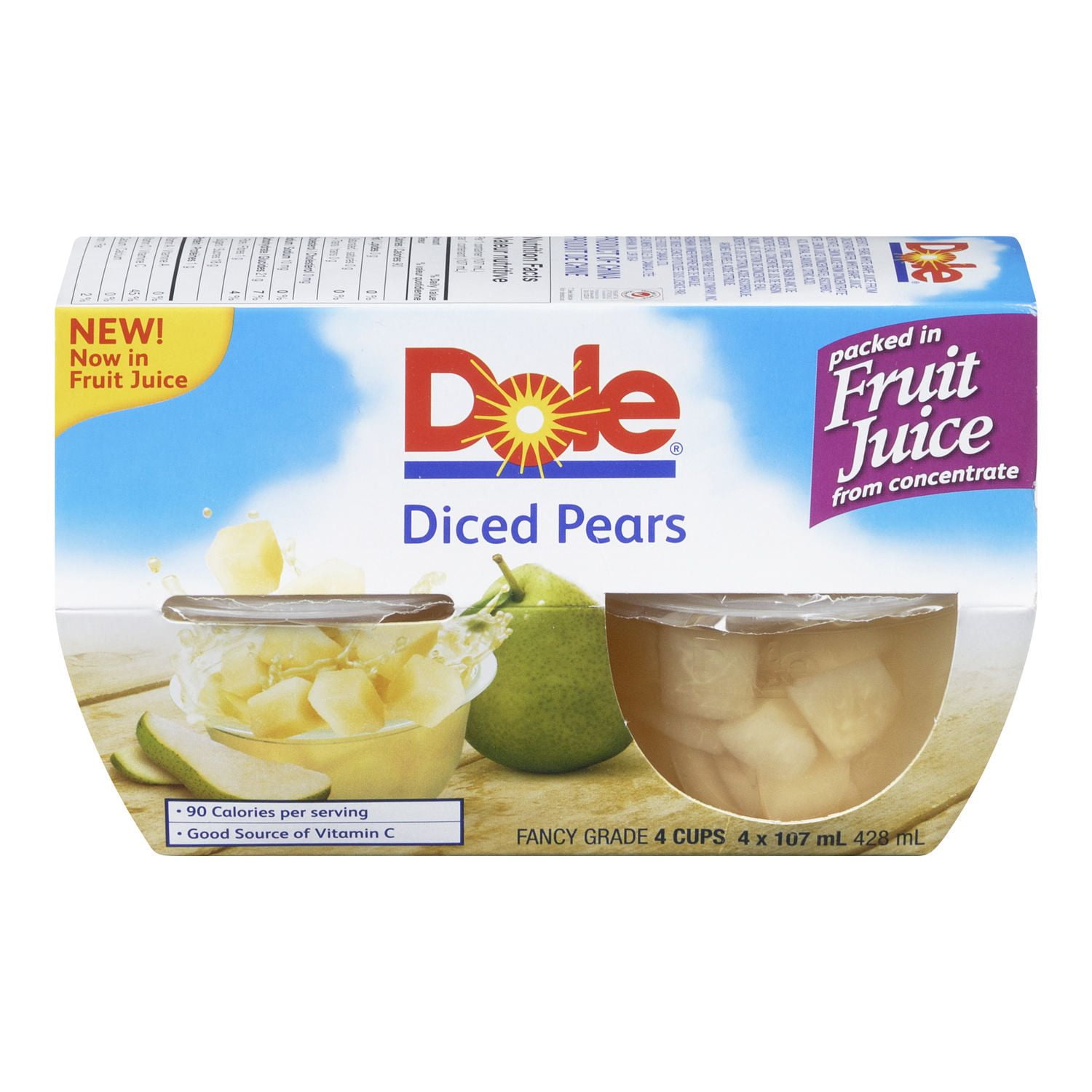 Dole Diced Pears in Fruit Juices Walmart Canada