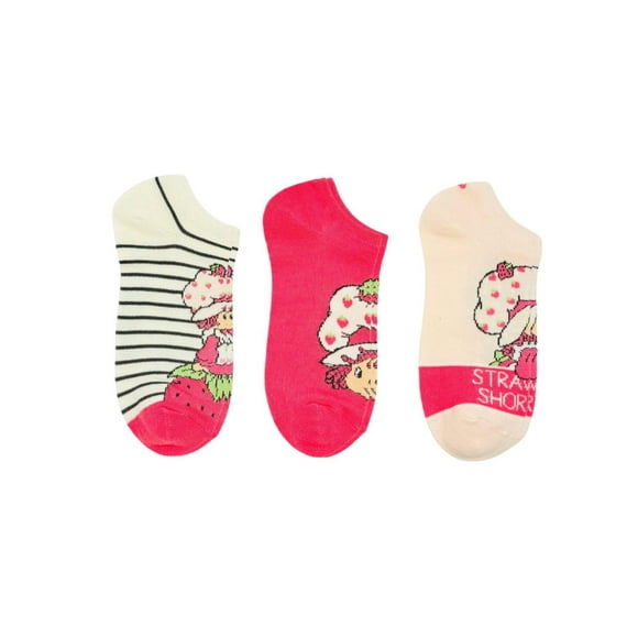 Chaussettes invisibles Strawberry Shortcake pour femmes, paquet de 3, tailles 4-10 Chaussettes invisibles légères pour femmes