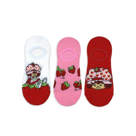 Chaussettes Strawberry Shortcake pour femmes, paquet de 3, tailles 4-10 Chaussettes doublées légères pour femmes