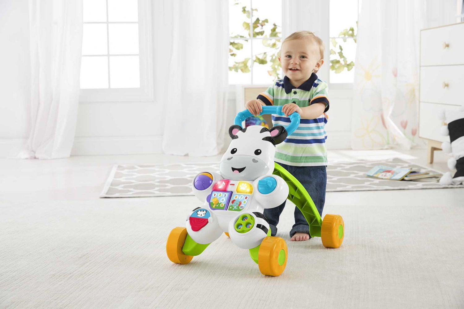 Fisher Price Learn with Me Zebra Walker Baby Toddler Learning Toy with Music Lights English Edition 2 4 years