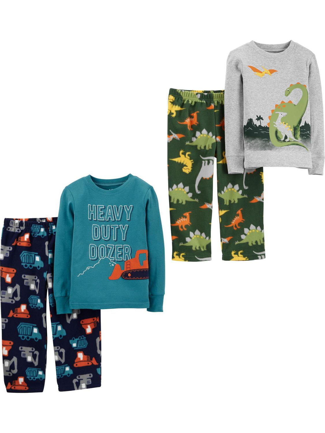 Child of Mine made by Carter's Boys' 4-piece Fleece Pajama - Dino