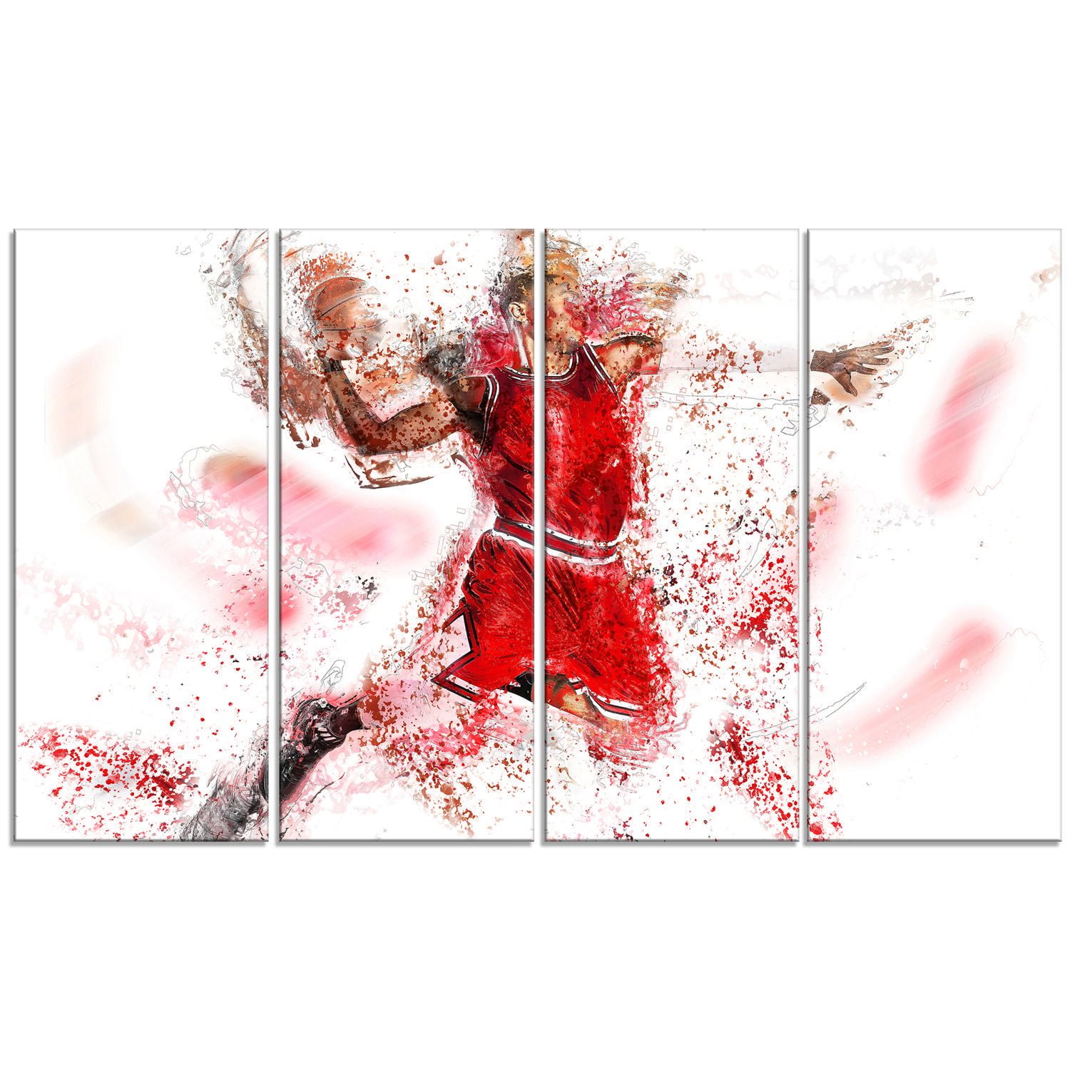 Design Art Basketball Slam Dunk Canvas Wall Art Walmart Canada