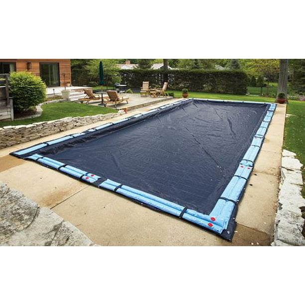 Couverture de piscine d'hiver bleue, couvertures de sécurité robustes for  piscines creusées for terrasse extérieure, cour, terrasse, piscine de