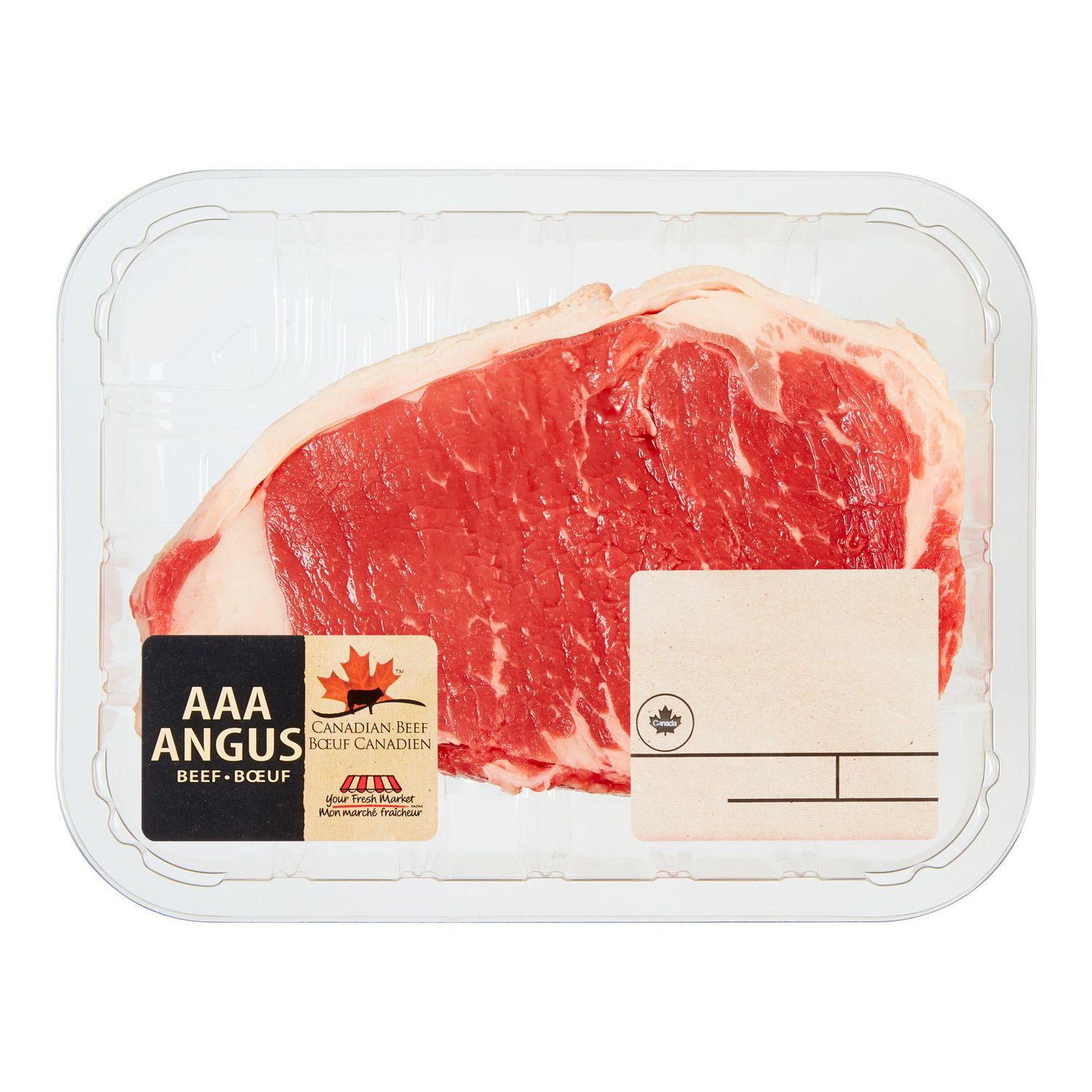 Strip Loin Beef Steak, Your Fresh Market, 1 Steak, AAA Angus Beef, 0.20 - 0.50 KG