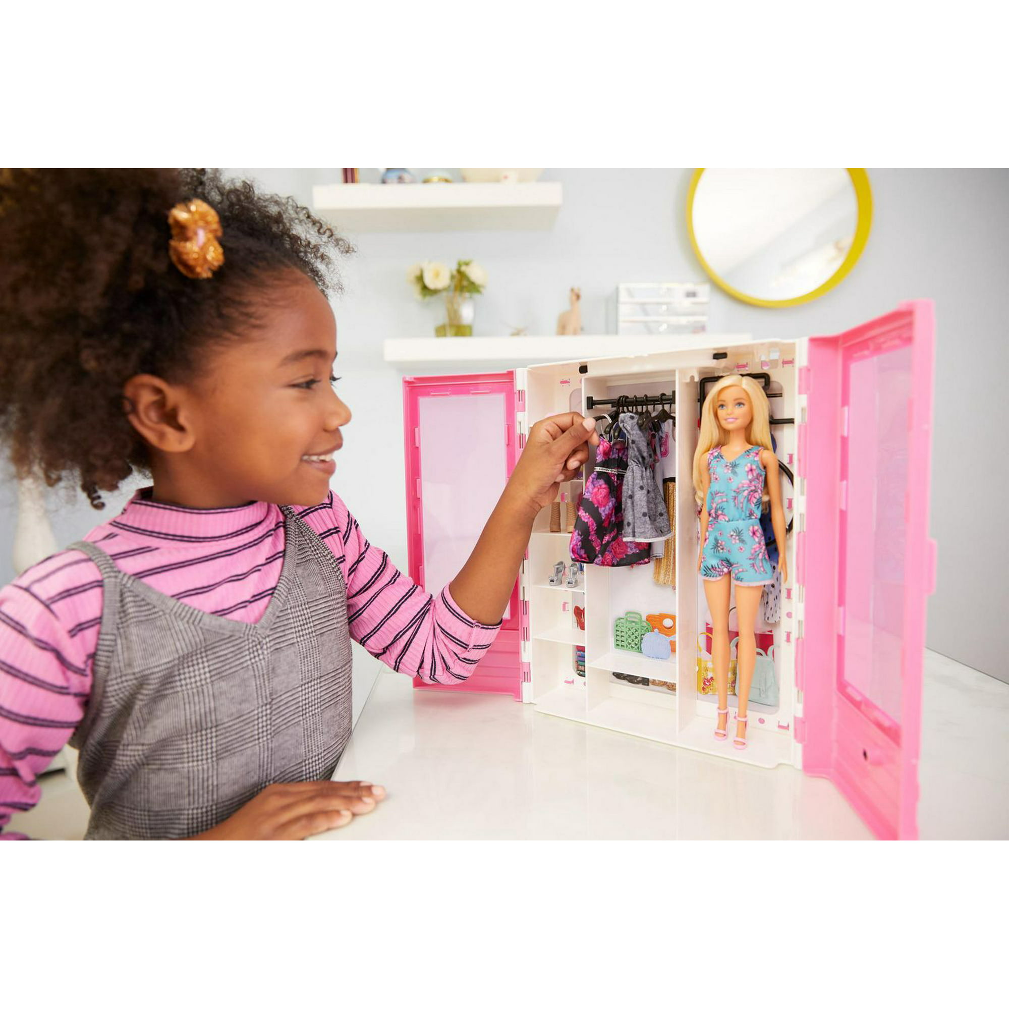 Barbie Fashionistas Ultimate Closet Portable Fashion Toy with Doll,  Clothing, Accessories and Hangers, Gift for 3 Years Old and Up, Playsets -   Canada