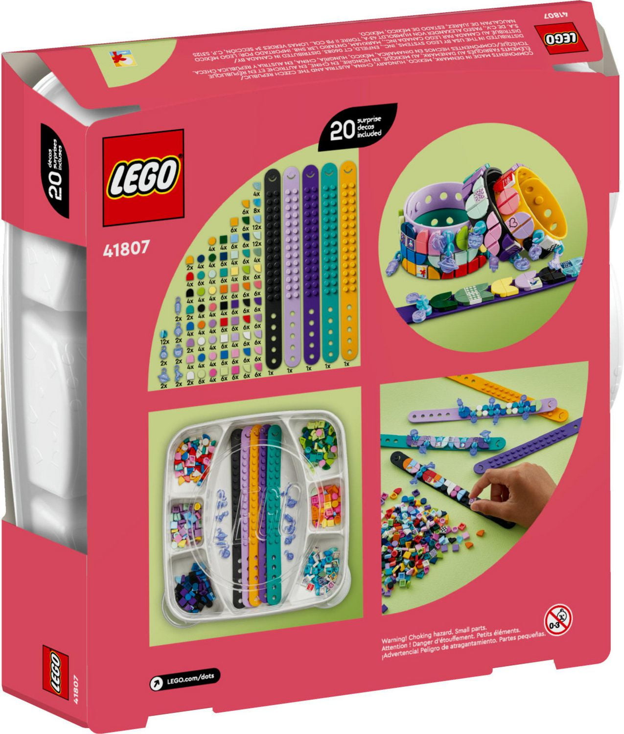 LEGO DOTS Bracelet Designer Mega Pack 41807, 5in1 DIY Creative Toy,  Friendship Jewelry Making Kit for Girls & Boys, Birthday Gift