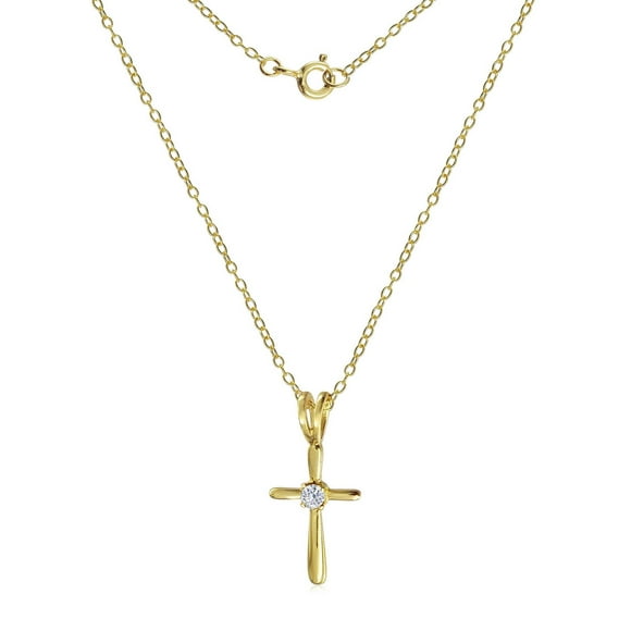 Luxury Designs Gold Plated Cross pendant with chain