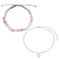 thumbnail image 1 of Luxury Designs Ensemble de bracelets de quartz rose et liens trombones, 1 of 1