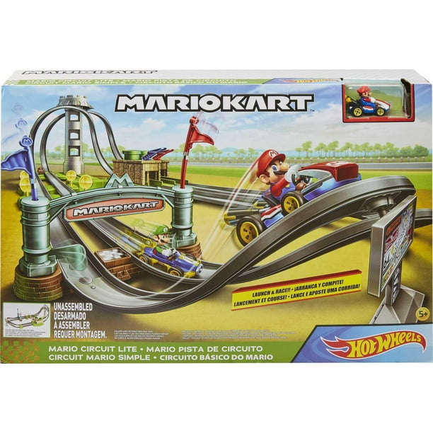 Hot Wheels Mario Kart Race Track Ages 5+ Toy Donkey Kong Yoshi
