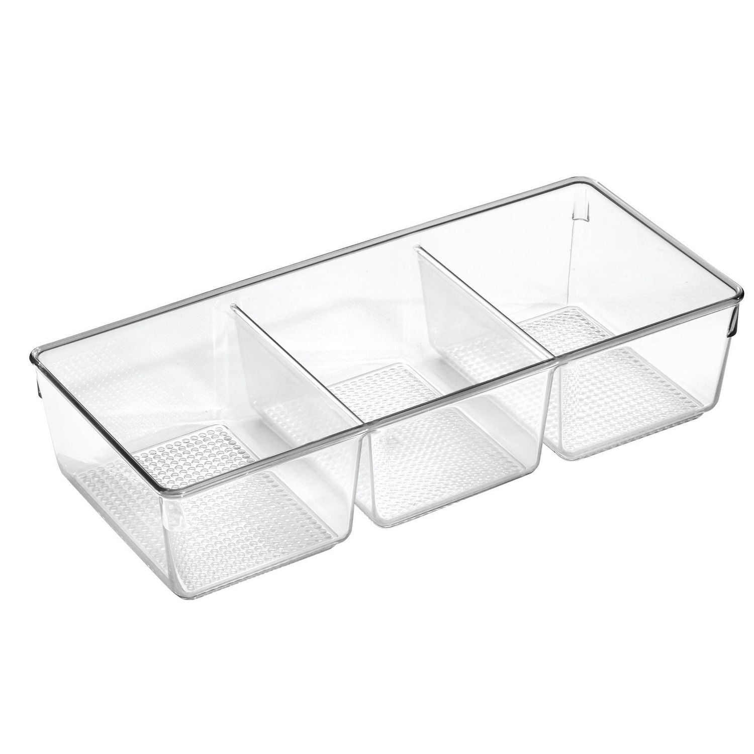 Mainstays 3-Compartment Clear Cosmetic Organizer Tray, 1 cosmetic organizer  tray 