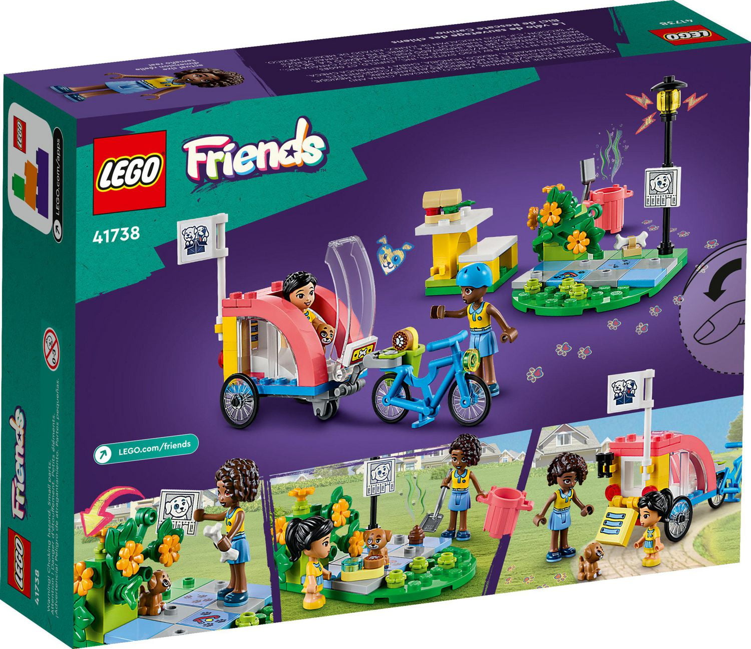 LEGO Friends Dog Rescue Bike Building Set, Pretend Play Animal