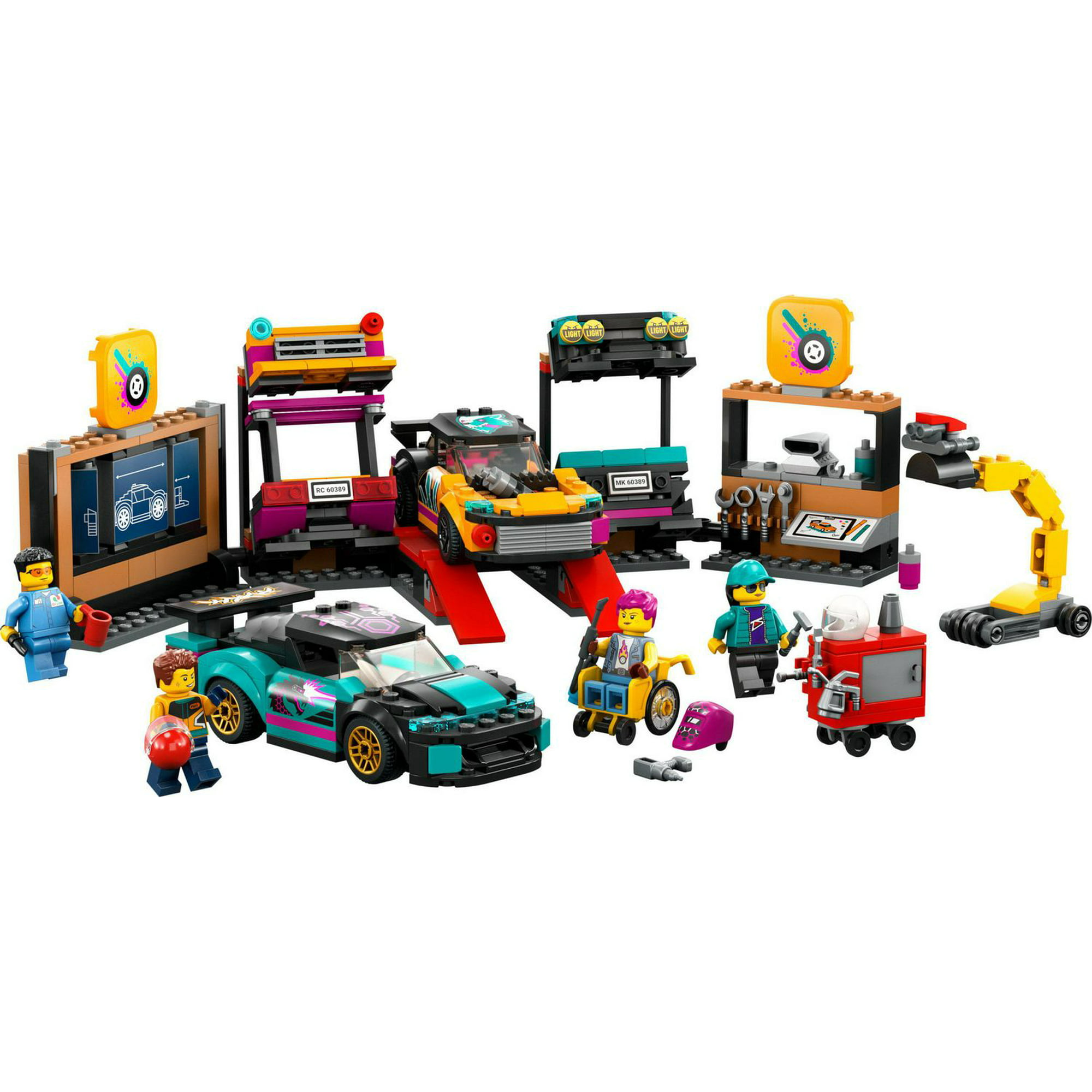 LEGO City Custom Car Garage 60389, Toy Garage Building Set with 2  Cutomizable Cars, Pretend Play Mechanic Toy with 4 Mini Figures, Birthday  Gift Idea for Boys, Girls, Kids Who Love Cars