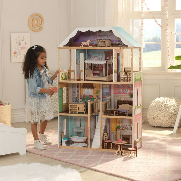 Barbie Size Doll House Girls Dream Play Playhouse Dollhouse Wooden  Furniture 706943659564