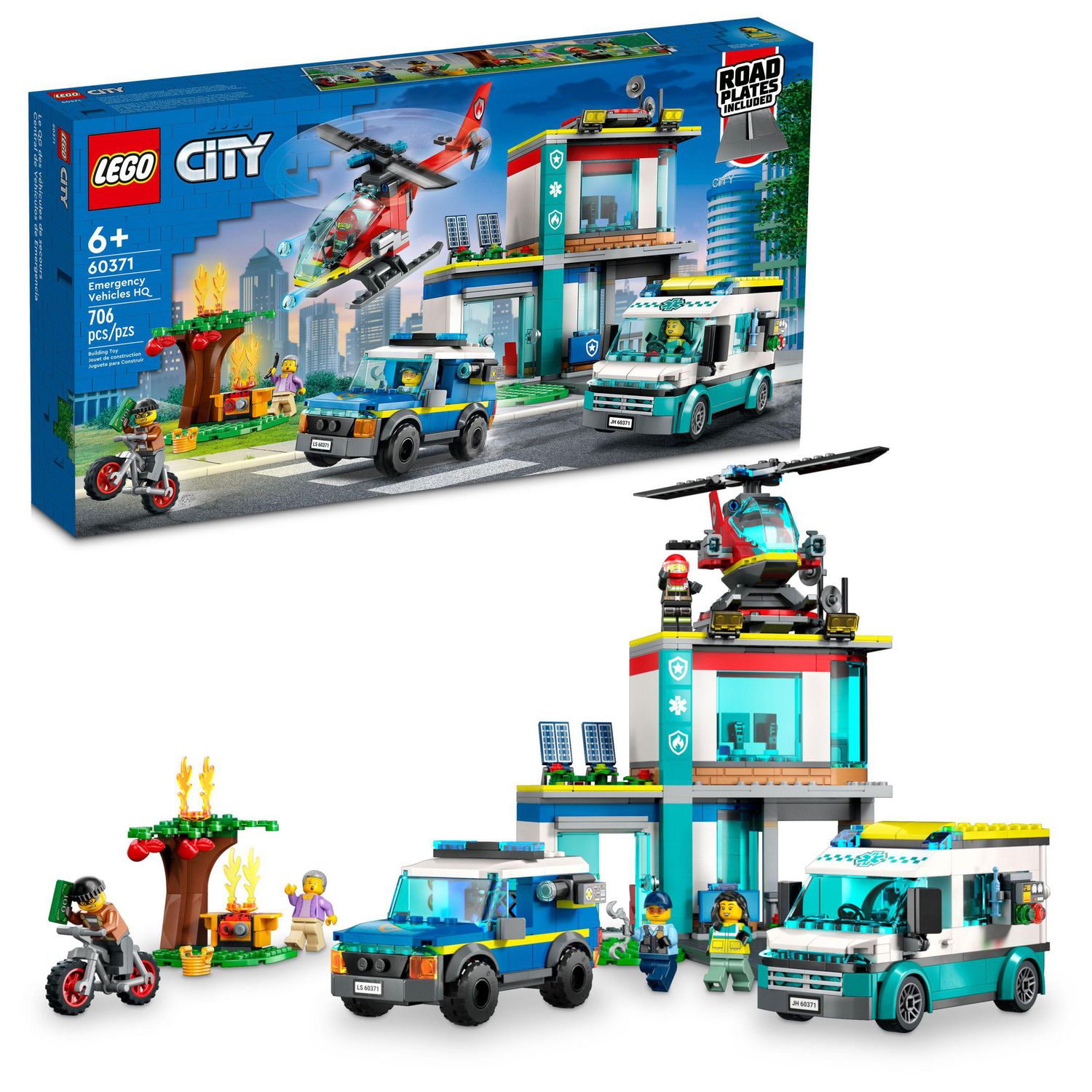 LEGO City Police Emergency Vehicles HQ Building Set 60371 - Walmart.ca