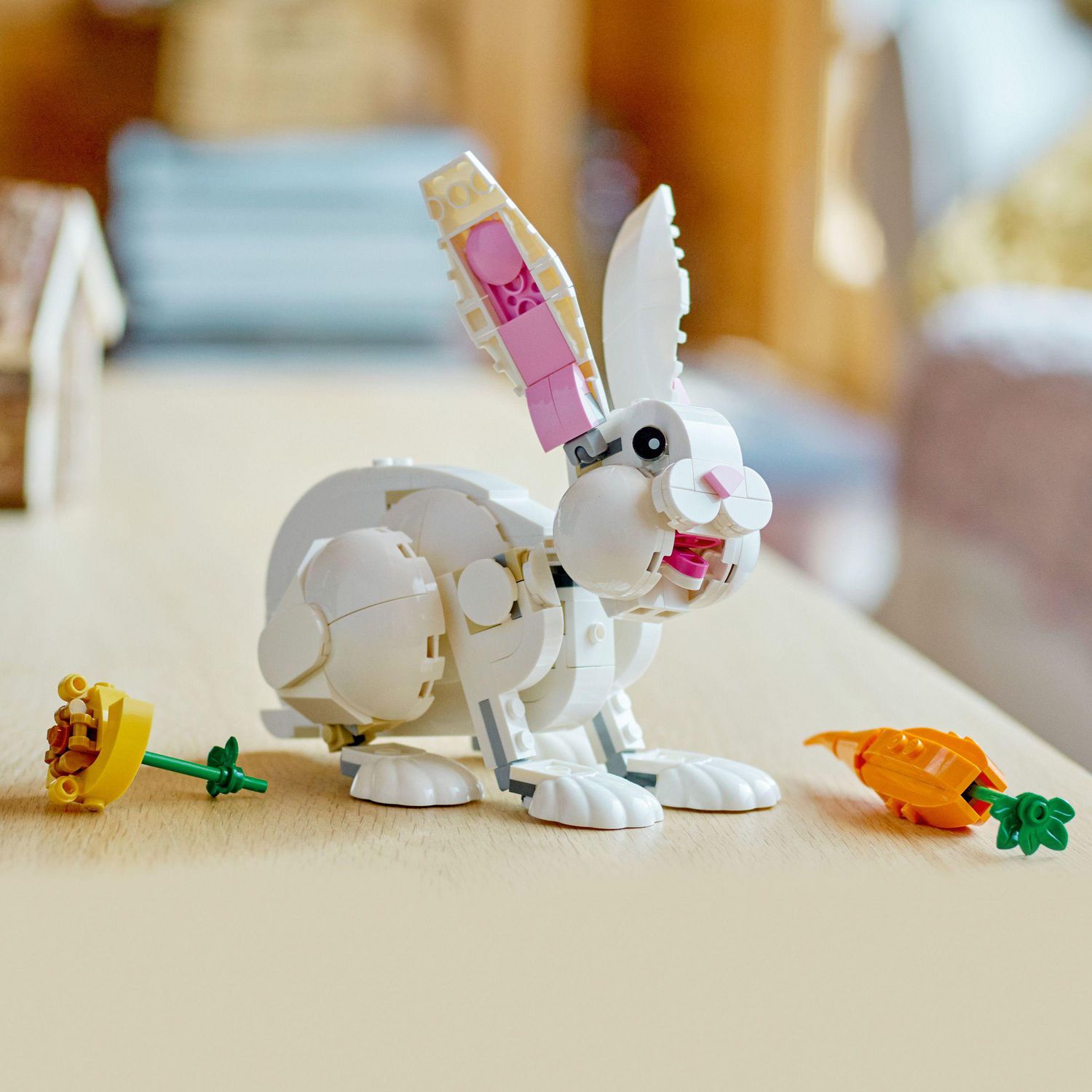 LEGO Creator 3 in 1 White Rabbit Animal Toy Building Set, STEM Toy 