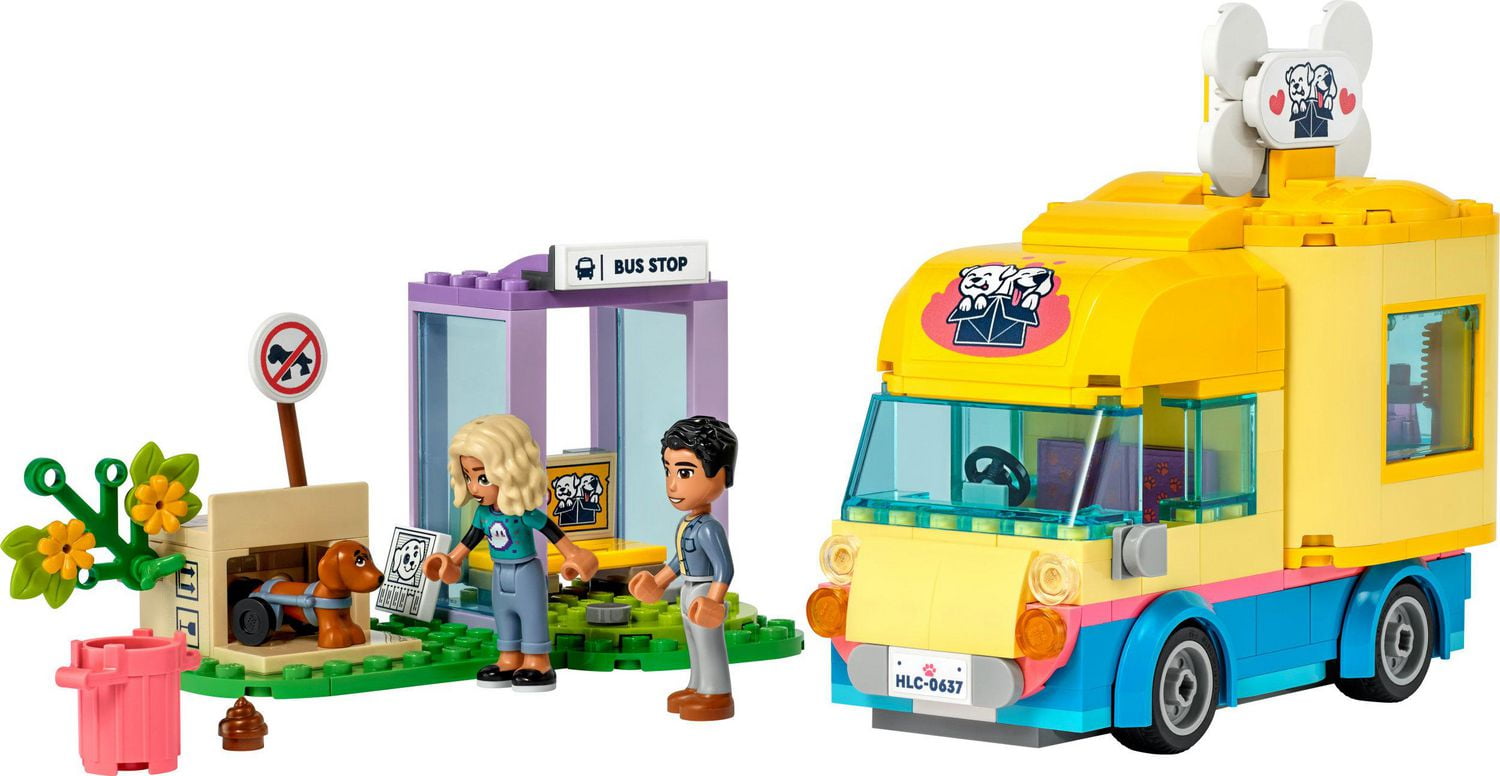 LEGO Friends Dog Rescue Van 41741 Building Toy - Mobile Rescue Center  Playset, Featuring Nova and Dr. Marlon Mini-Dolls, Dog Figure, and Toy Van, 