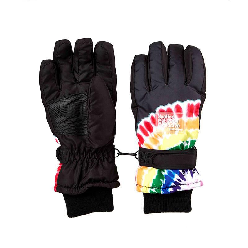 logo-patch ski gloves