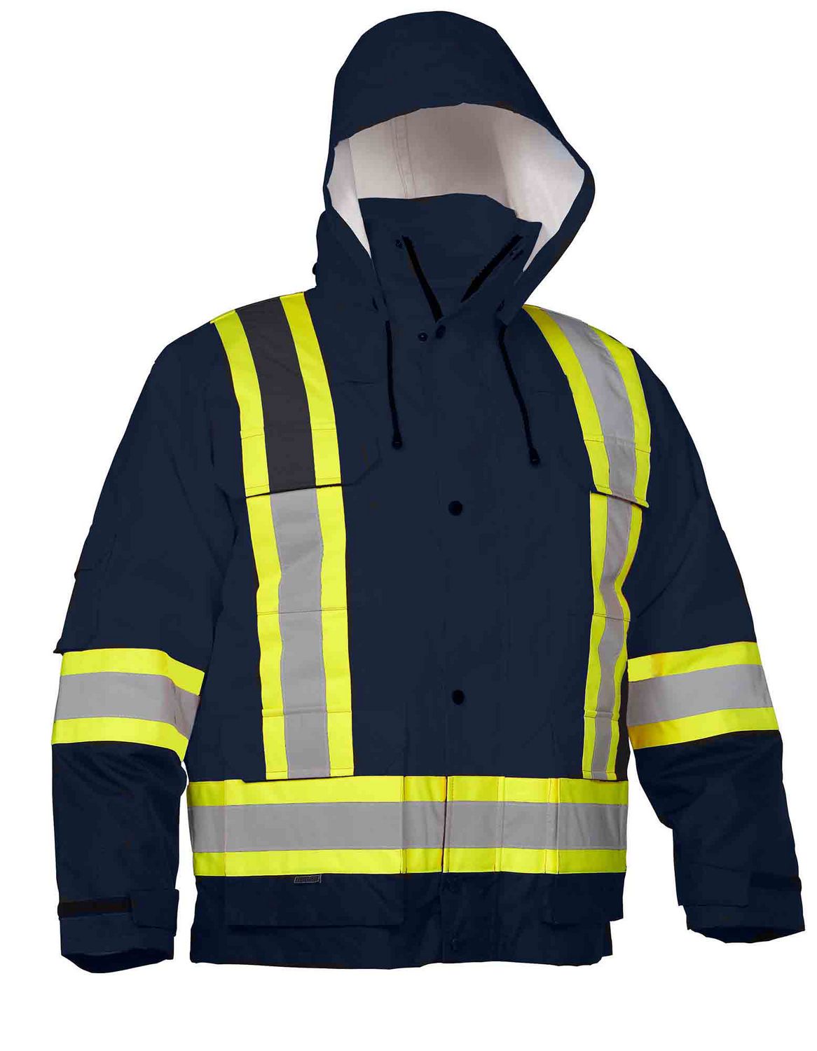 Forcefield 6-in-1 Hi Vis Winter Safety Parka with Removable Bomber