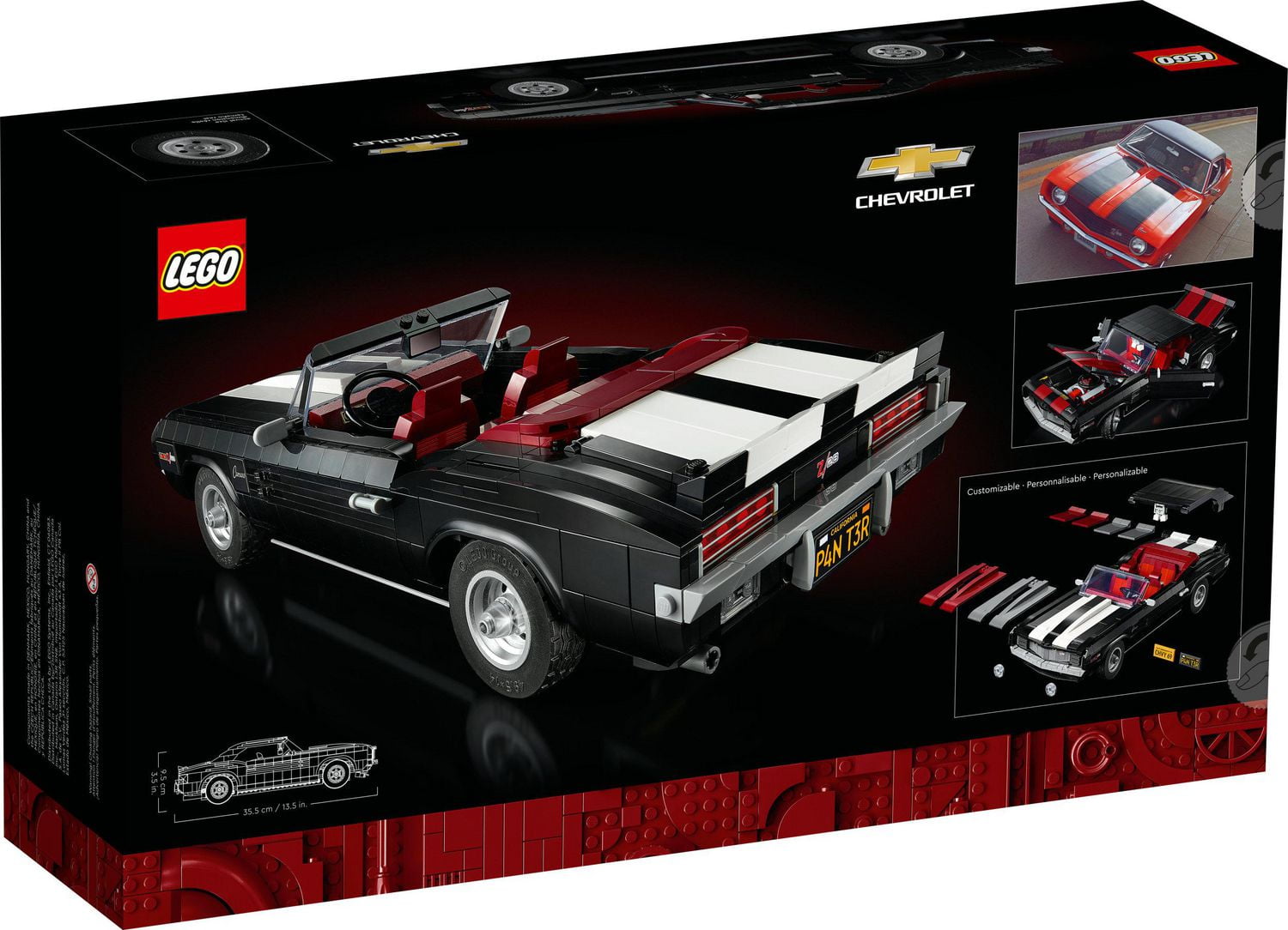 LEGO Icons Chevrolet Camaro Z28 10304, Customizable Classic Car 