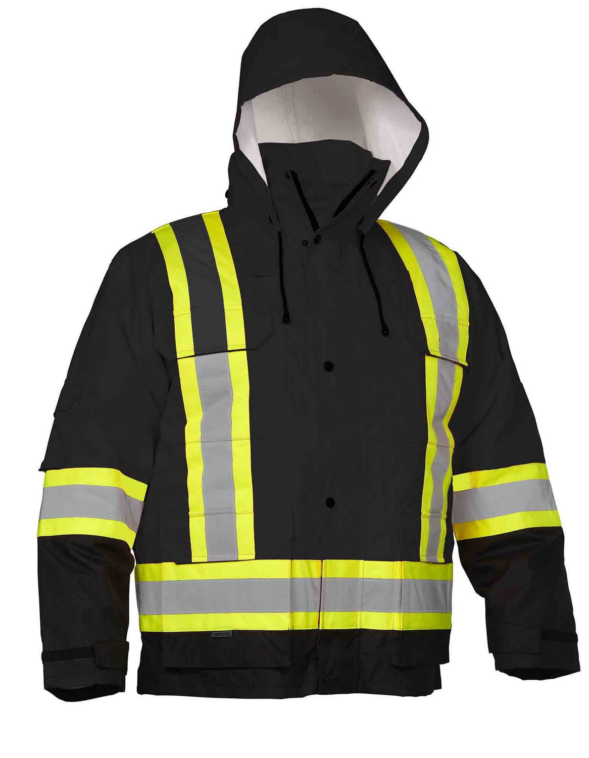 Forcefield 6 in 1 Hi Vis Winter Safety Parka with Removable Bomber Jacket Walmart