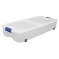 thumbnail image 1 of Sterilite 62 L Ultra™ Wheeled Underbed Storage Box (Blue Eclipse), 1 of 1