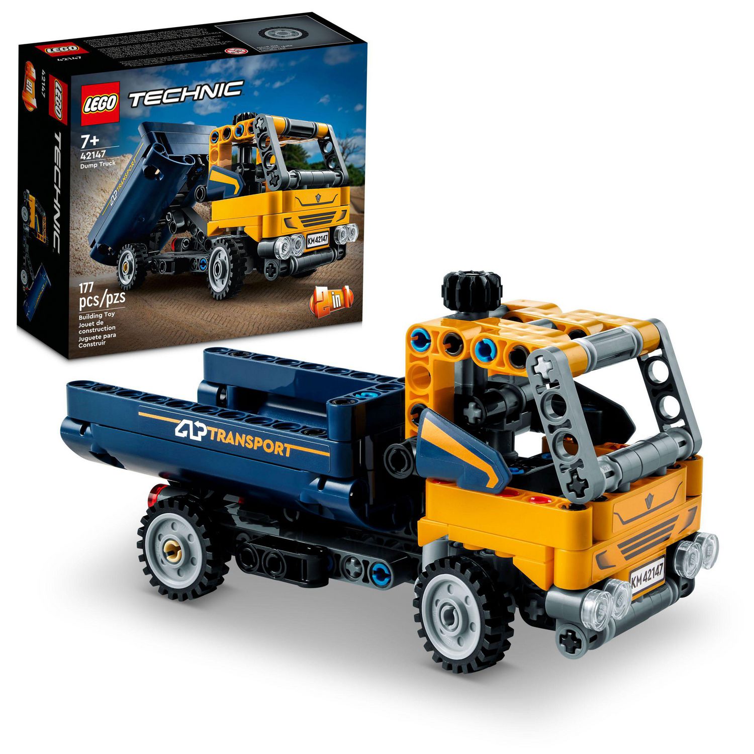 LEGO Technic Dump Truck 2 in 1 Toy Building Set 42147, Model