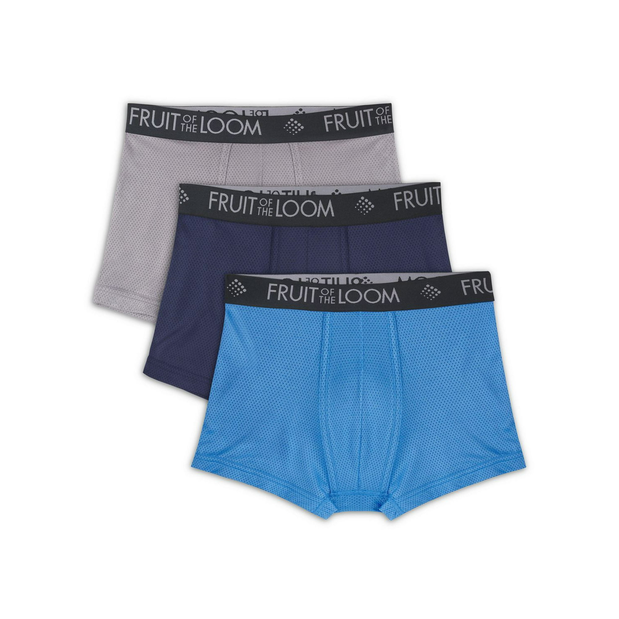 Fruit of the Loom Men's Breathable Micromesh Short Leg Boxer Brief/Trunk, 3  pack, Sizes S to XL
