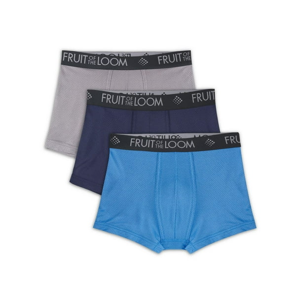 Fruit of the Loom Men's Breathable Micromesh Short Leg Boxer Brief/Trunk, 3  pack, Sizes S to XL