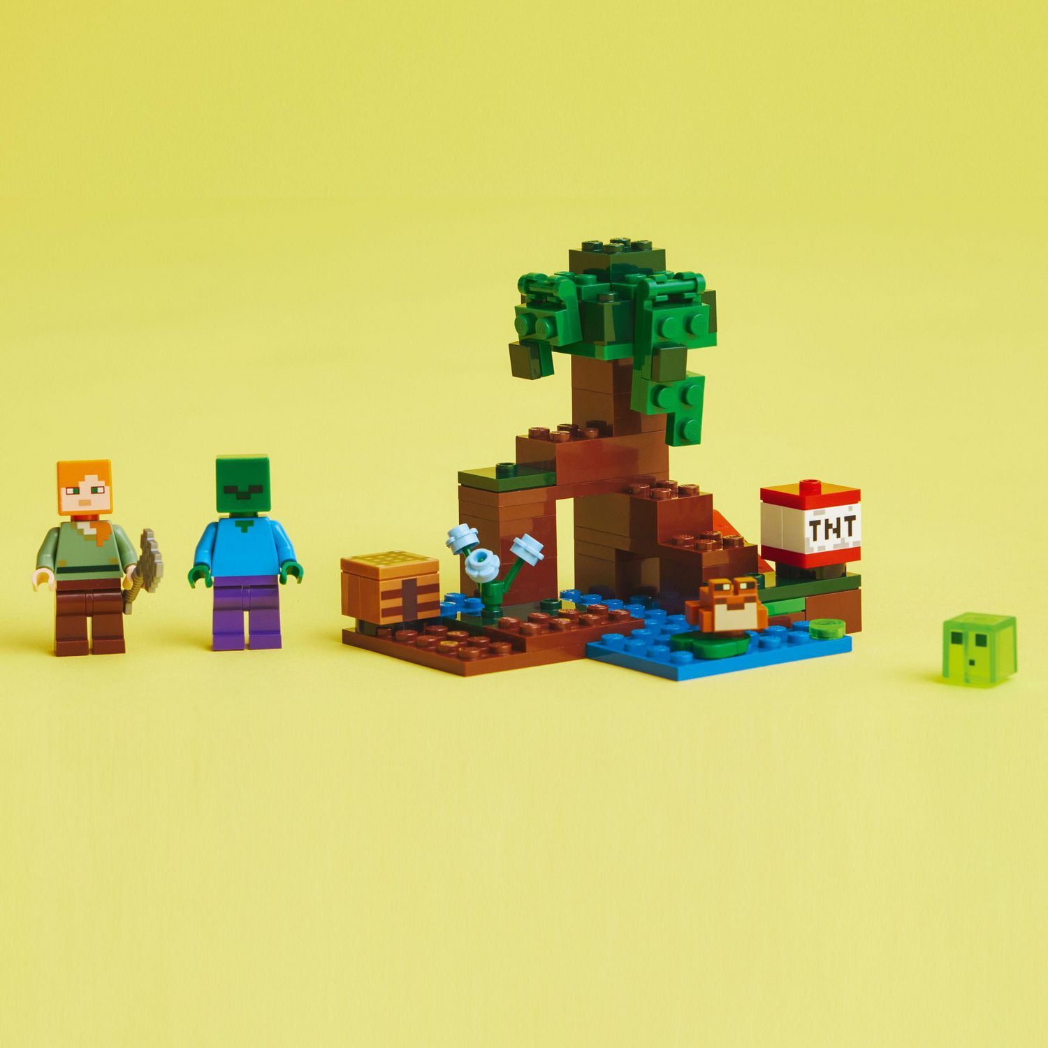 LEGO Minecraft The Swamp Adventure Set 21240, Creative Toy with