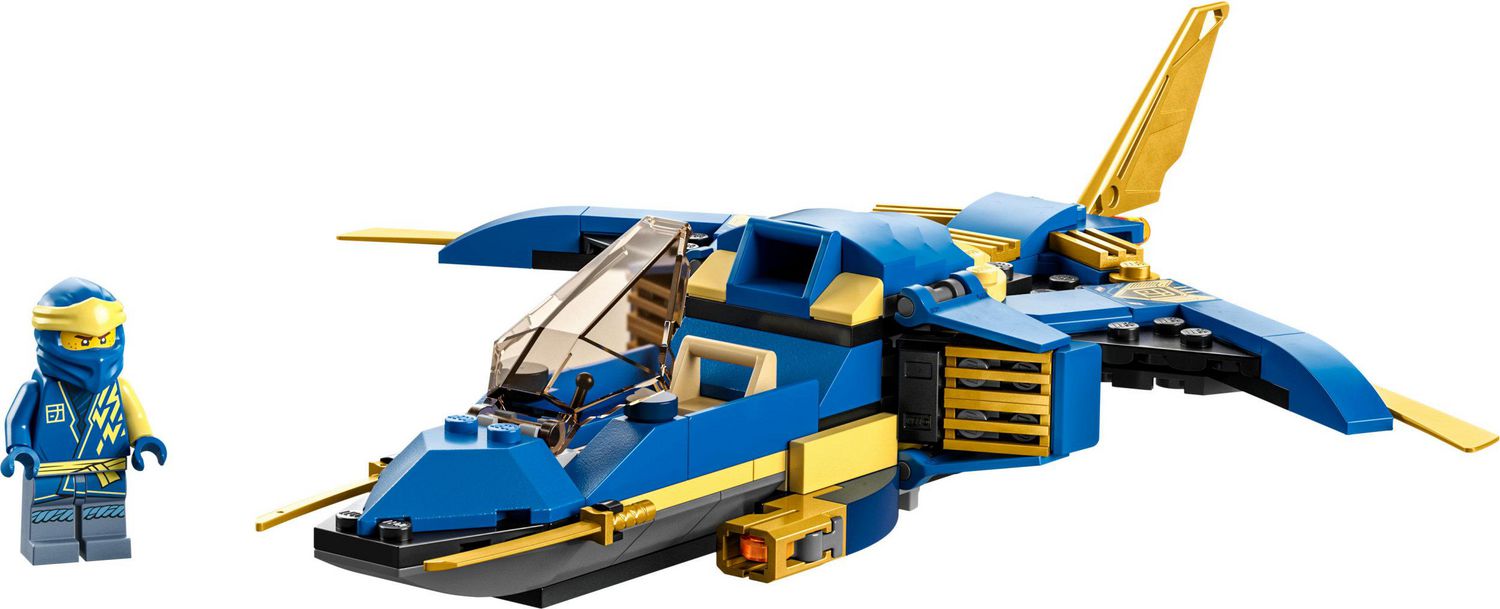 LEGO NINJAGO Jay's Lightning Jet EVO Toy Plane Set 71784, Includes