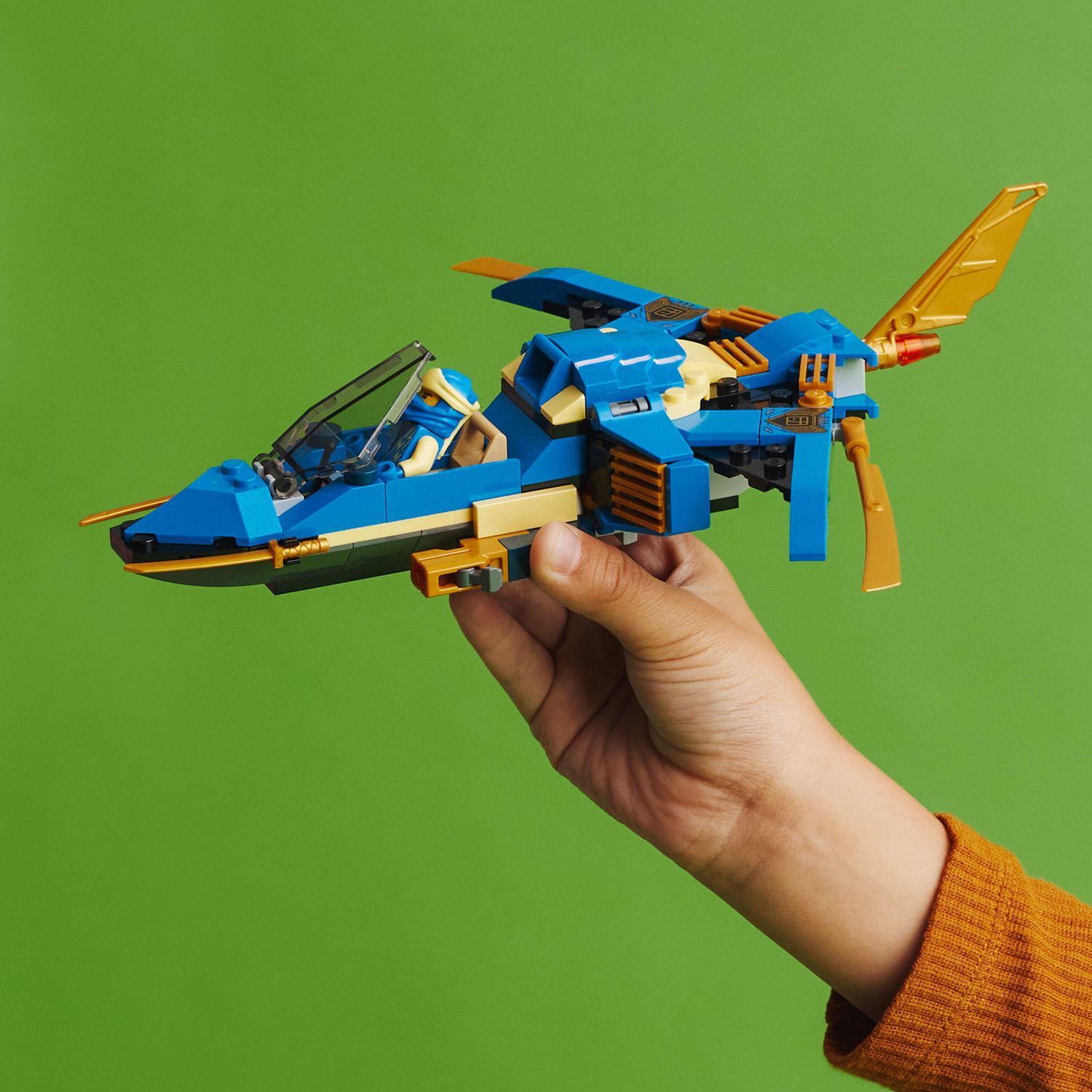 LEGO NINJAGO Jay's Lightning Jet EVO Toy Plane Set 71784, Includes