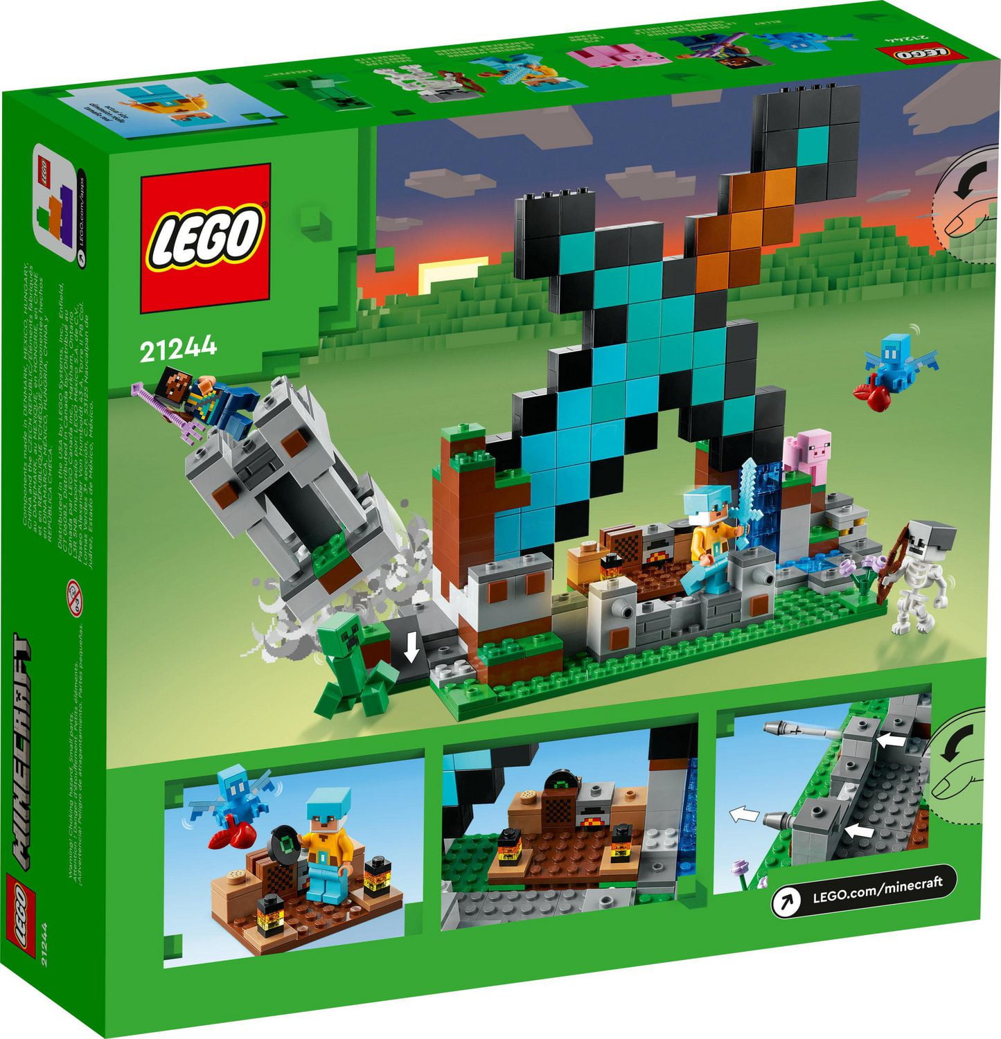 LEGO Minecraft The Sword Outpost 21244 Building Toys - Featuring 