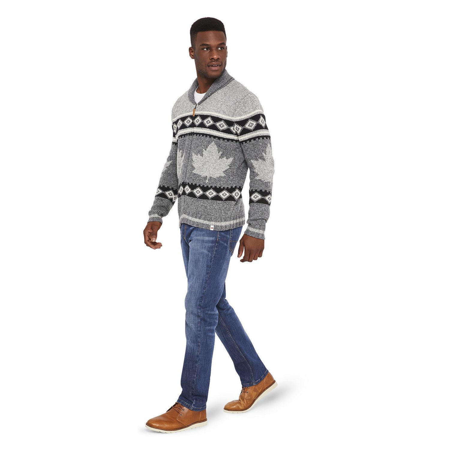 Canadiana Eco Cotton Shawl Collar Pullover Sweater for Men