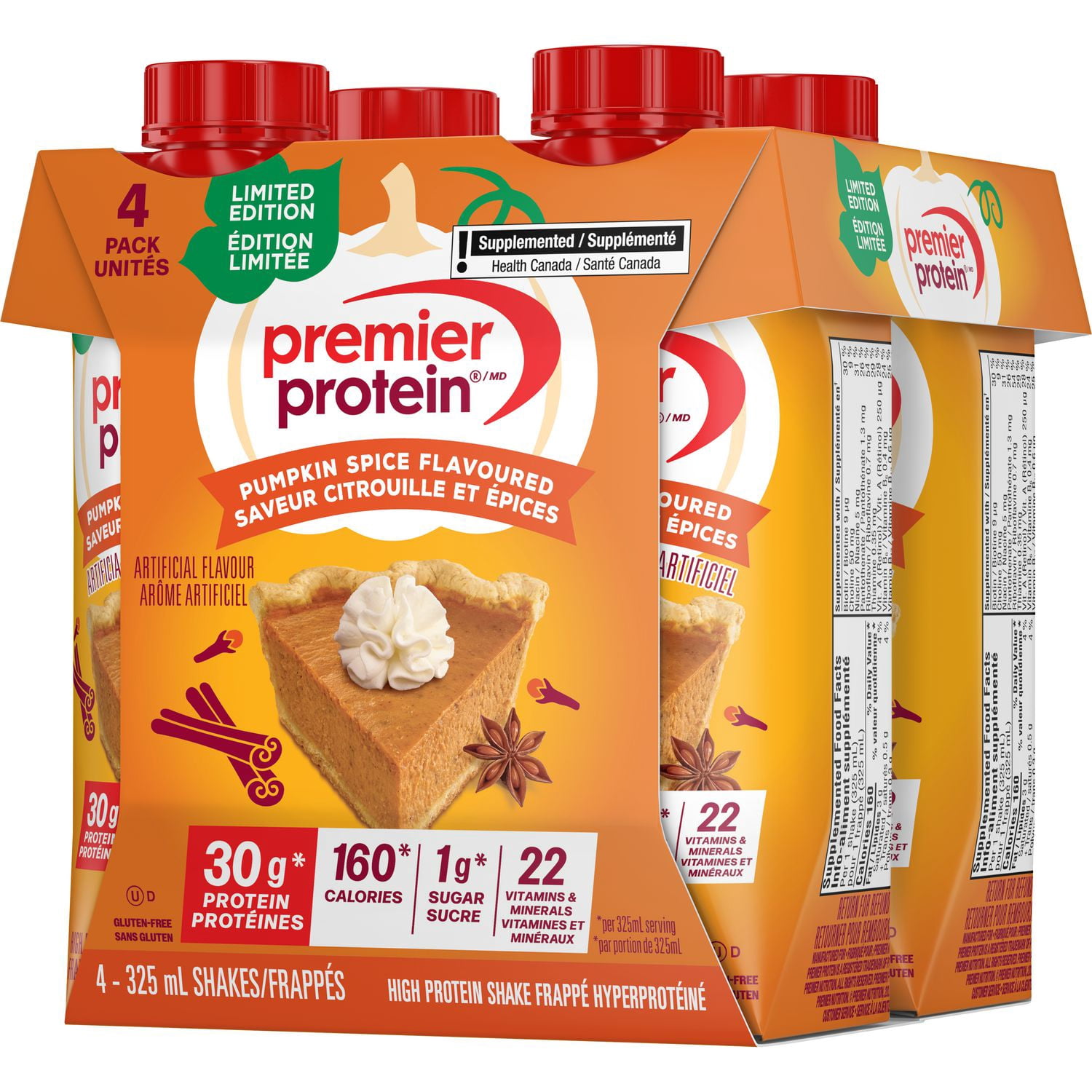 Premier Protein Pumpkin Spice High Protein Shake, 4 pack