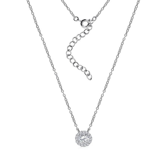 Luxury Designs Cubic Zirconia Halo necklace