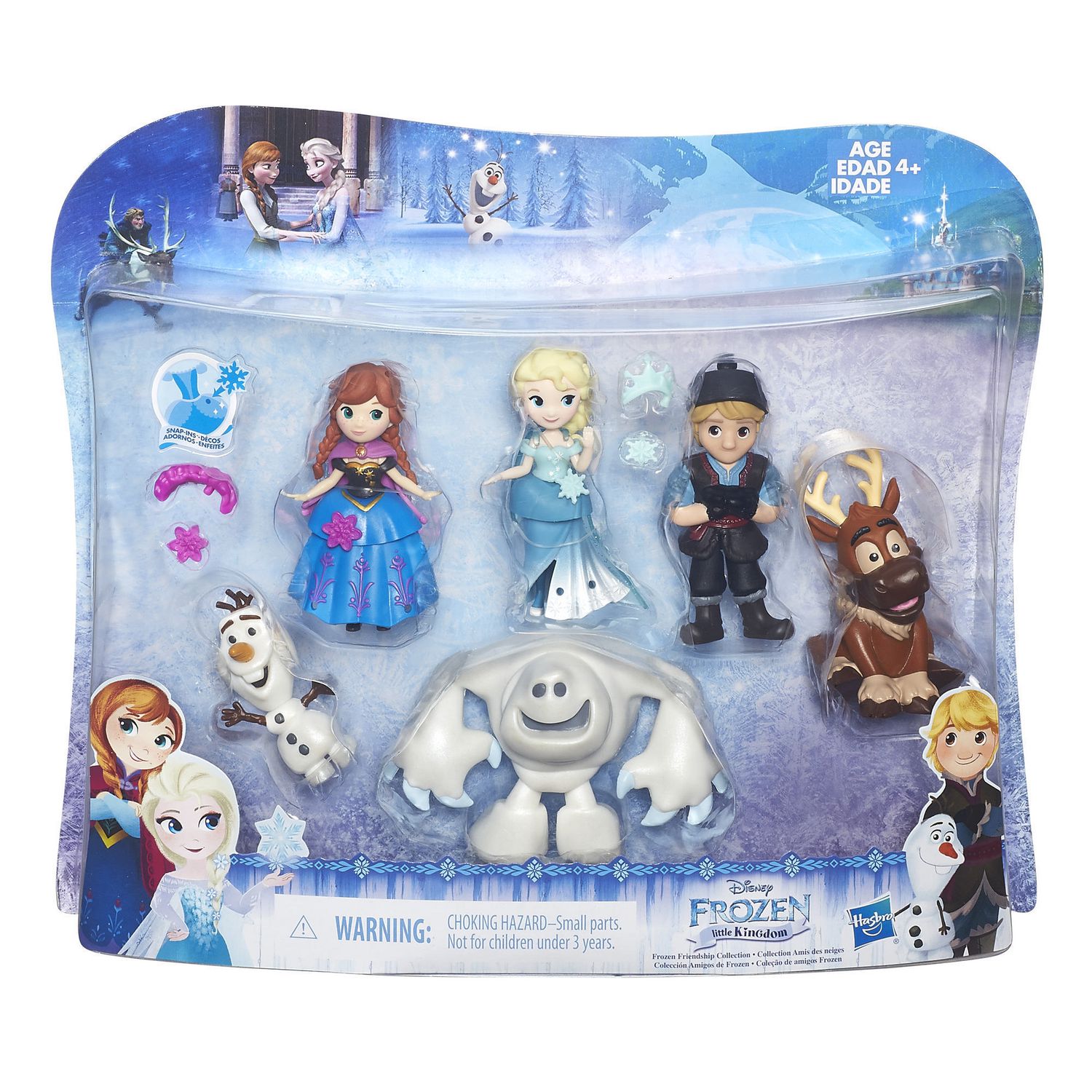 NUOVO Disney Frozen Elsa's Little Kingdom Snowy Snap-Viaggio Day INS Toy Doll Set 