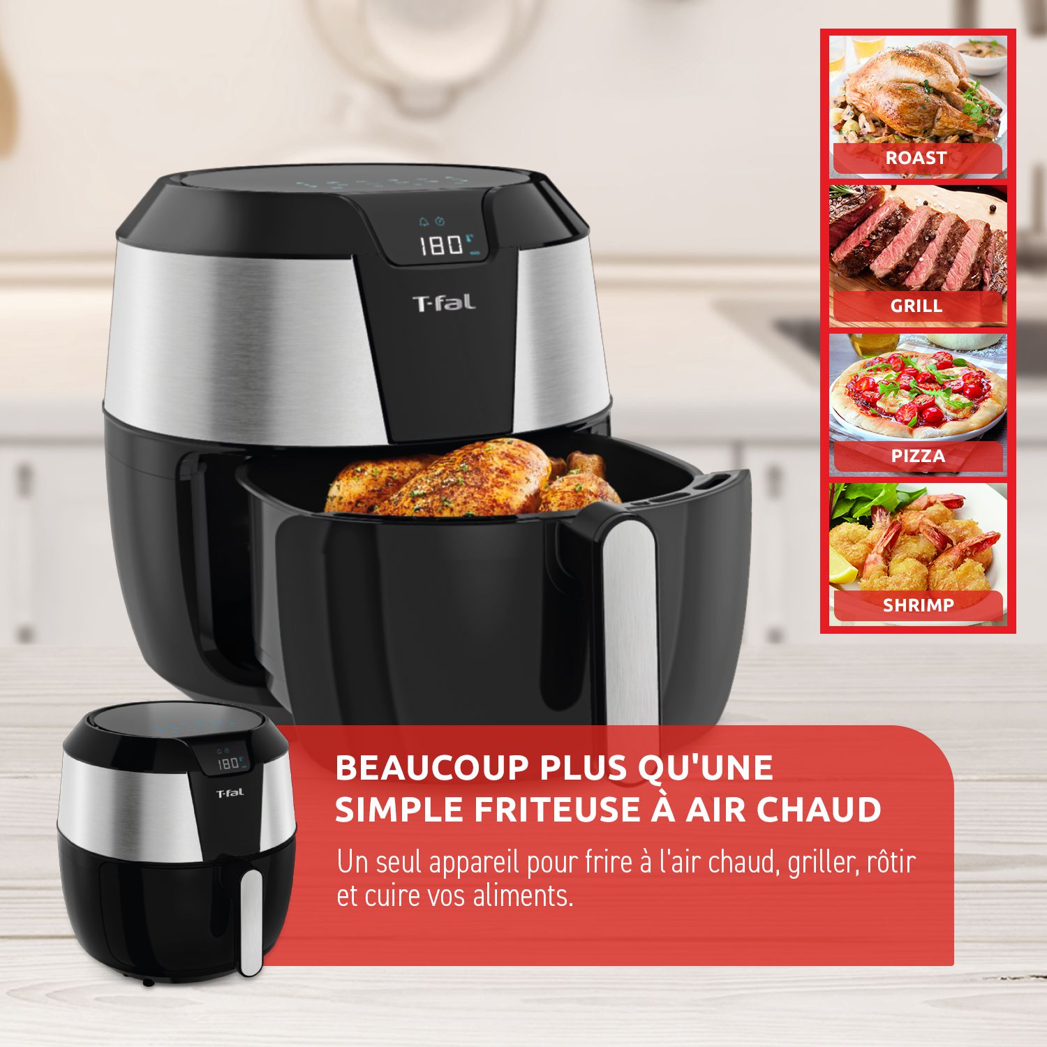 T-FAL EASY FRY XXL AIR FRYER AND GRILL EY705D51