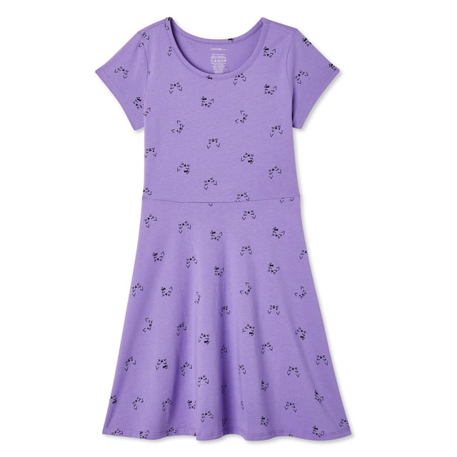 Robe patineuse à manches courtes George pour filles