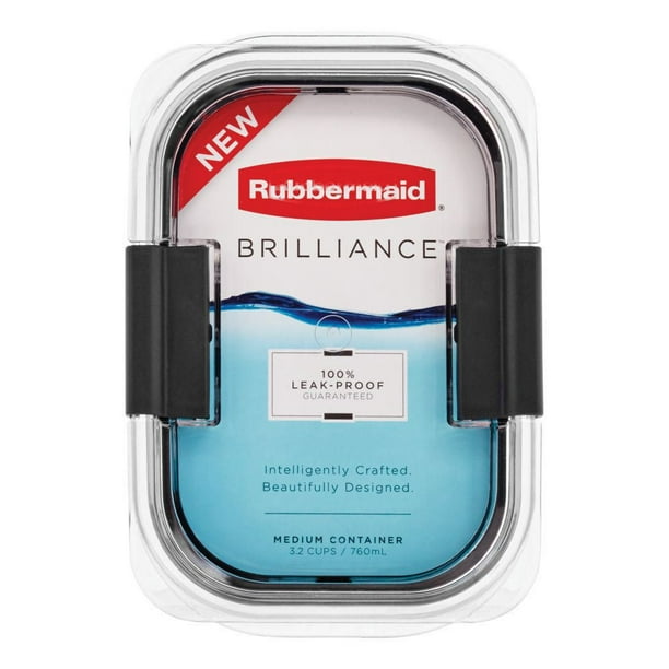 Rubbermaid Brilliance Food Storage Container, Medium, 3.2 Cups / 760 ml