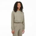 thumbnail image 1 of No Boundaries Women's Cropped Crew Neckline Sweatshirt, 1 of 6