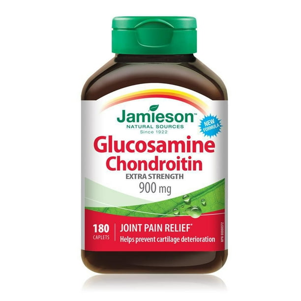 Jamieson Caplets de Glucosamine Chondroïtine 900 mg 180 comprimés
