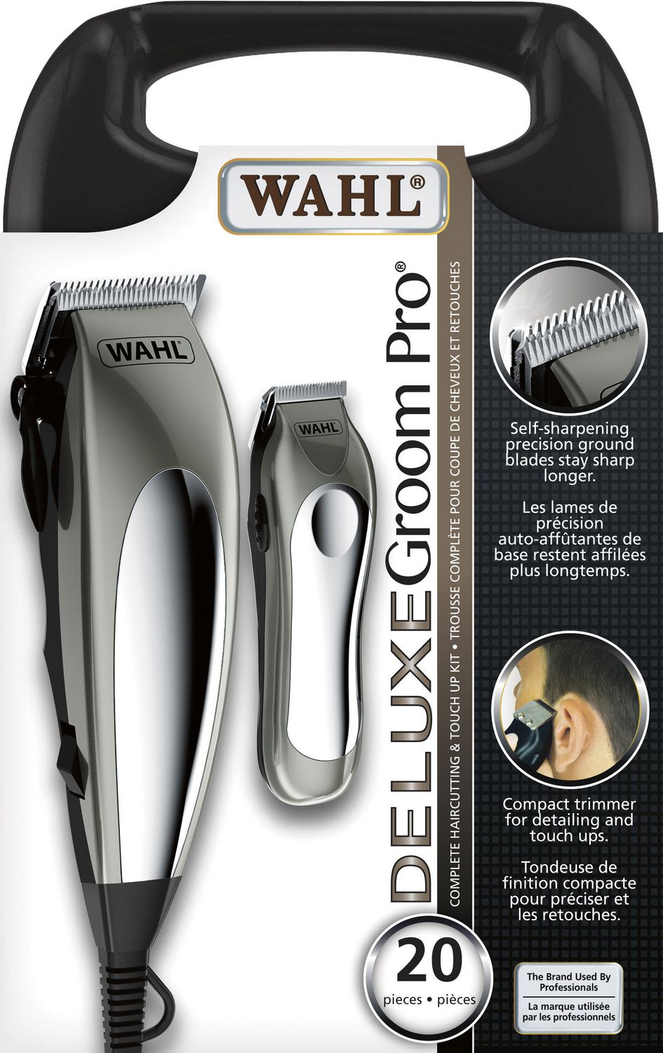 wahl deluxe haircutting kit with touch up trimmer