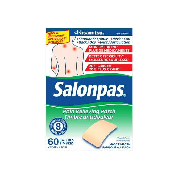 Salonpas Pain Relieving Patch, 60 count